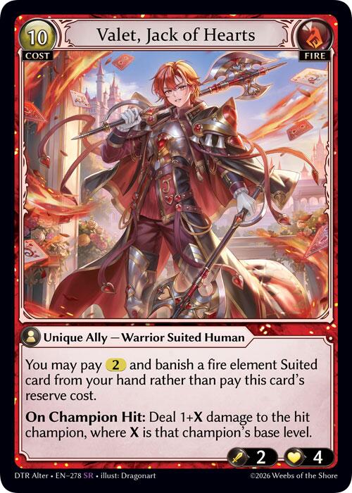 Valet, Jack of Hearts (278) [Distorted Reflections Alter Edition]