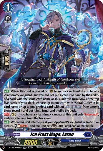 Ice Frost Mage, Laron (DZ-BT16/028EN) [Parallactic Dawn]