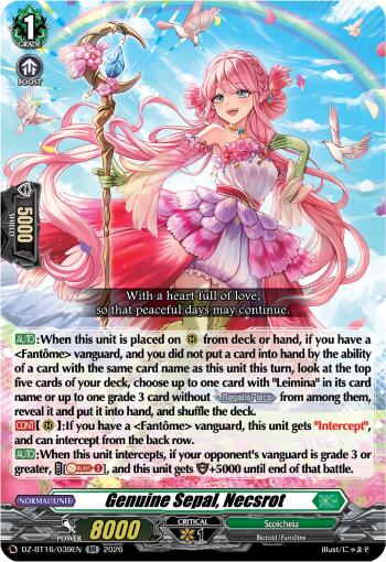 Genuine Sepal, Necsrot (DZ-BT16/039EN) [Parallactic Dawn]