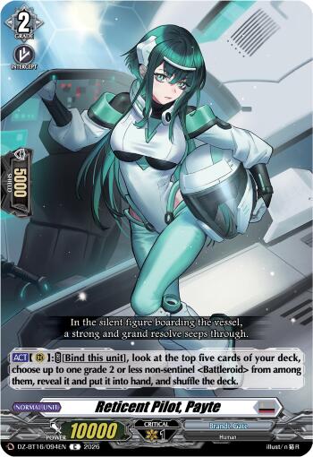 Reticent Pilot, Payte (DZ-BT16/094EN) [Parallactic Dawn]