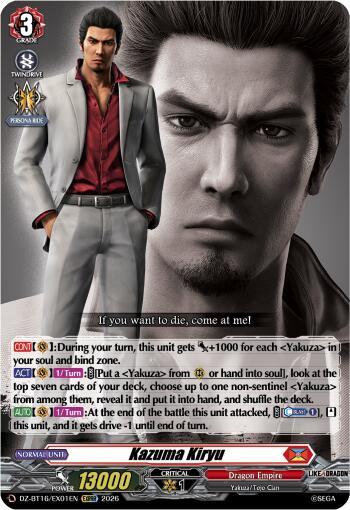 Kazuma Kiryu (DZ-BT16/EX01EN) [Parallactic Dawn]