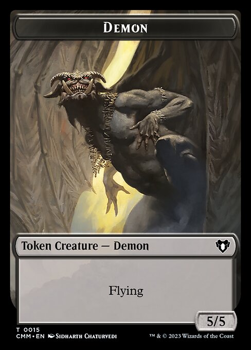 Zombie (0019) // Demon Double-Sided Token [Commander Masters Tokens]