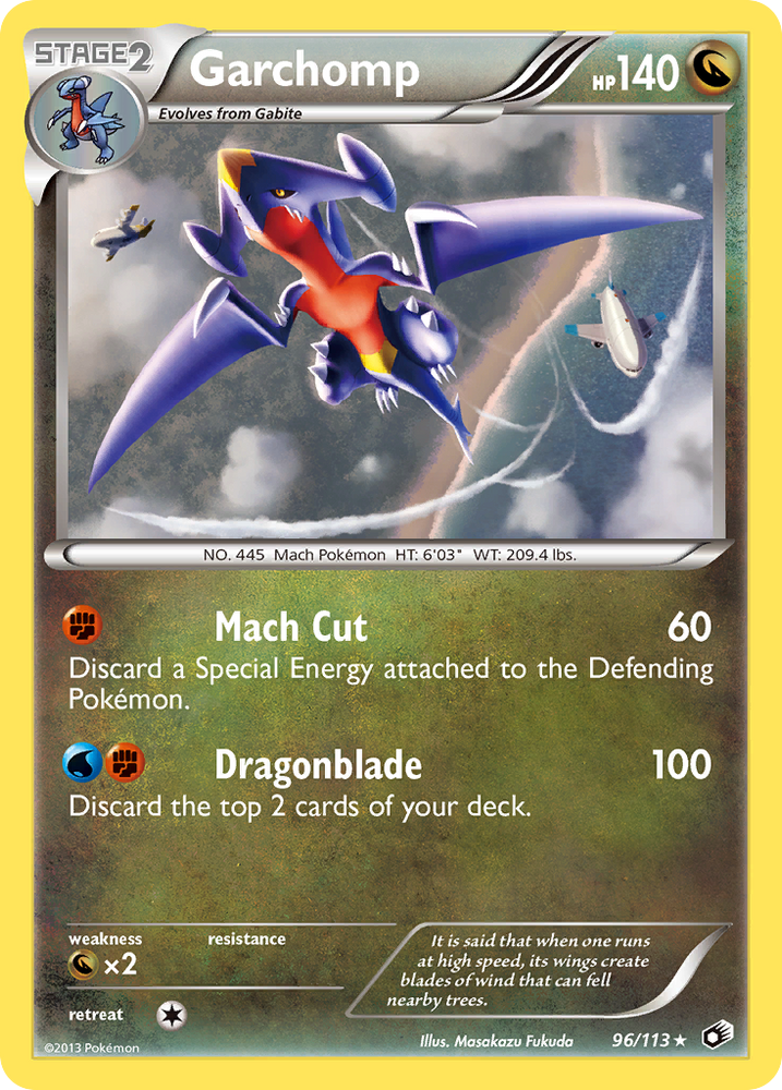 garchomp pokemon card 091/063}Cynthia's ex Weakness Fairy 2 Resistance None None Artist Pokemon Mega Garchomp-EX Premium Collection