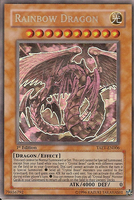 yugioh rainbow dragon card Rainbow Dragon [TAEV-EN006] Ghost Rare