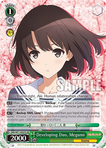 Developing Duo, Megumi [Saekano How to Raise a Boring Girlfriend. flat]