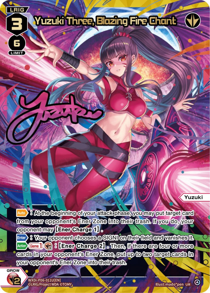 Yuzuki Three, Blazing Fire Chant (WXDi-P06-011U[EN]) [Welcome Back Diva: selector]