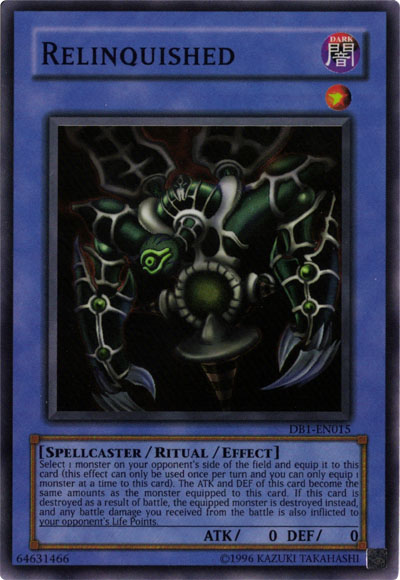 yugioh relinquished ritual card Relinquished [DB1-EN015] Super Rare