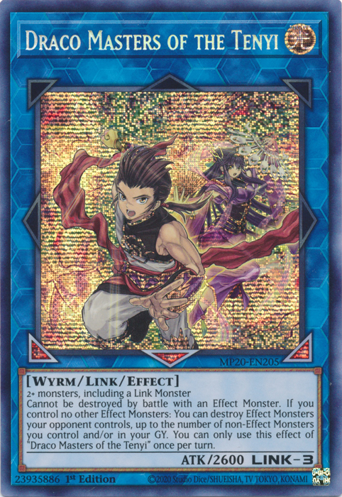 tenyi yugioh deck Draco Masters of the [MP20-EN205] Prismatic Secret Rare This is the McDonalds Style:Tinker Time Alternate Art Promos
