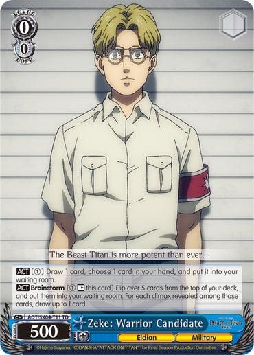 Zeke: Warrior Candidate [Attack On Titan: Final Season]