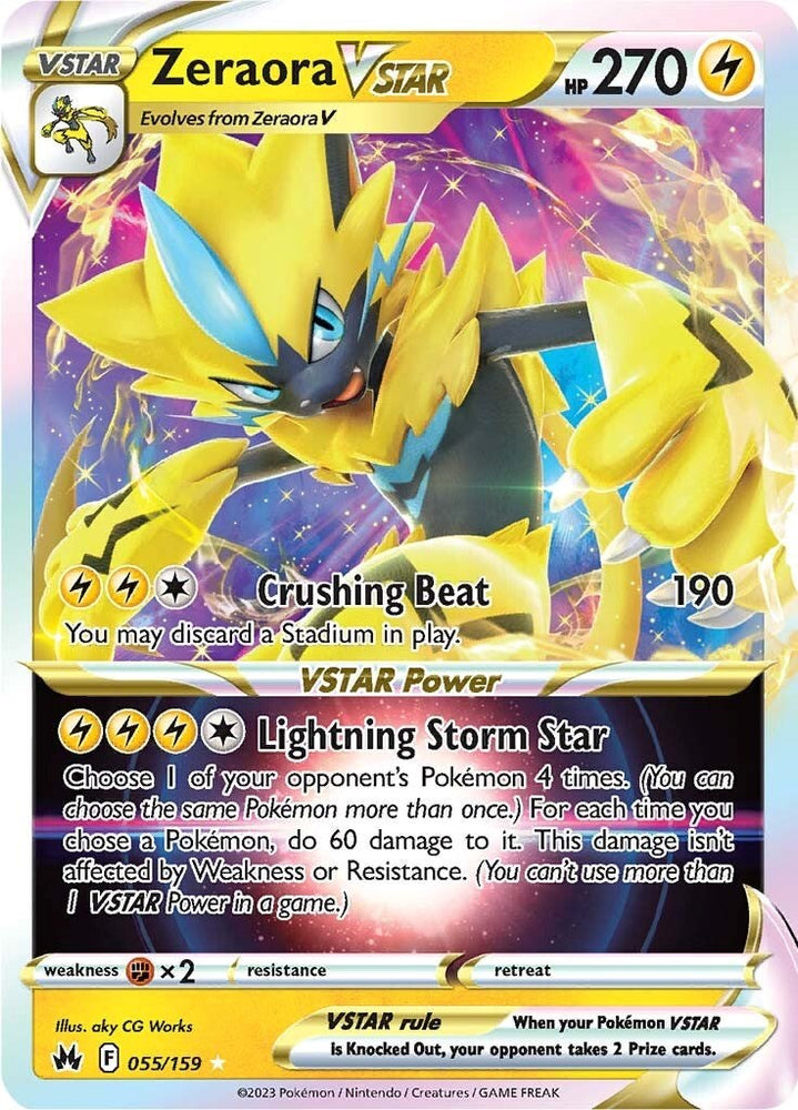 Zeraora VSTAR (055/159) [Sword & Shield: Crown Zenith]