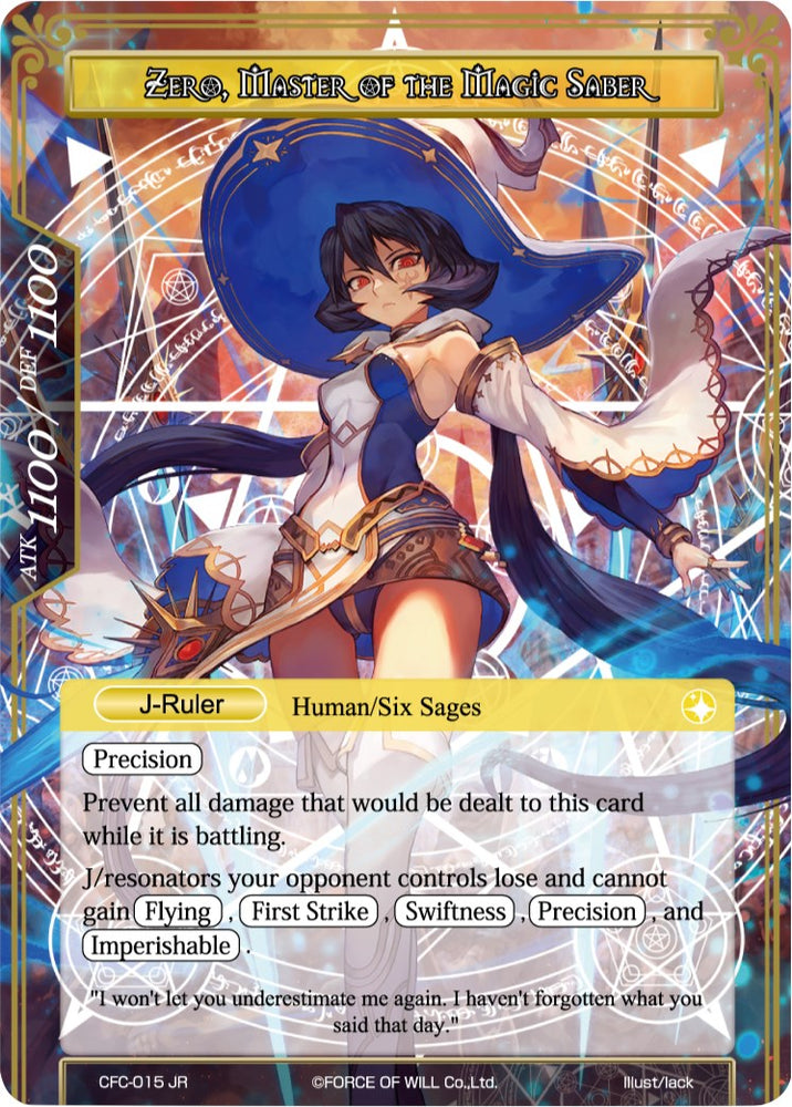 Zero, Six Sage of Light // Zero, Master of the Magic Saber (Textured Foil) (CFC-015/J) [Curse of the Frozen Casket]