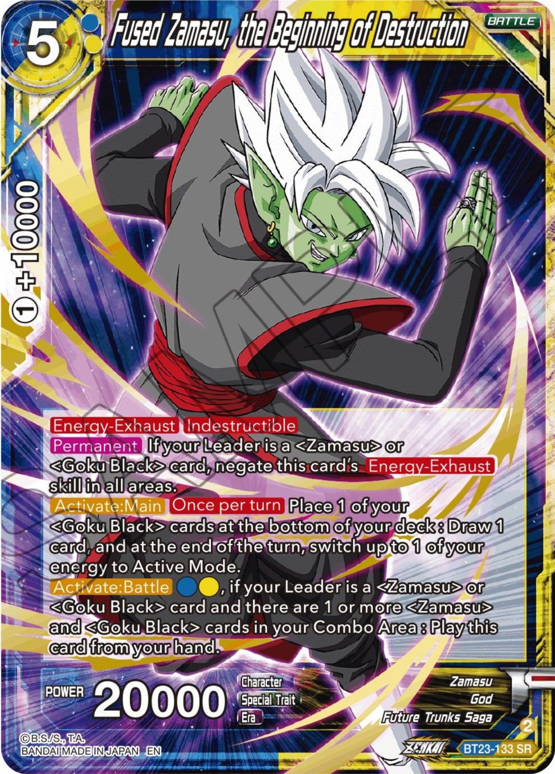 Fused Zamasu, the Beginning of Destruction (BT23-133) [Perfect Combination]