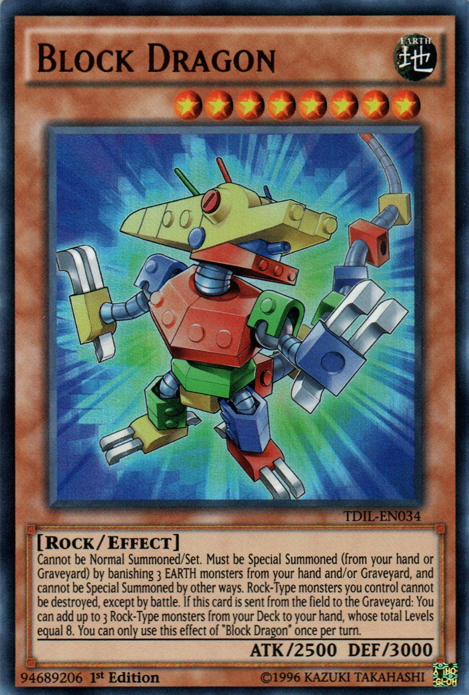 yugioh card blocker Block Dragon [TDIL-EN034] Ultra Rare