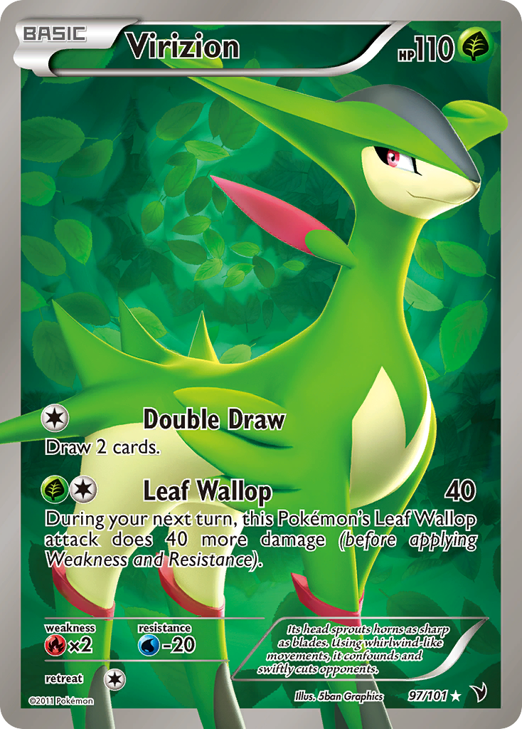 pokemon card virizion Virizion (97/101) [Black & White: Noble Victories]
