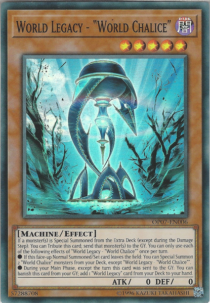 the world yugioh card World Legacy