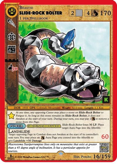 Slide-Rock Bolter [Cryptid Nation: Kickstarter Edition]