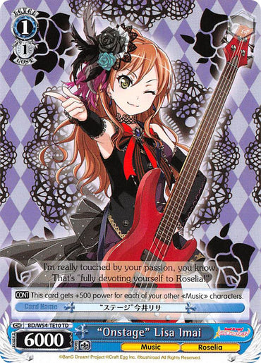 "Onstage" Lisa Imai (BD/W54-TE10 TD) [BanG Dream! Girls Band Party!]