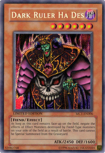 Dark Ruler Ha Des [MC1-EN006] Secret Rare