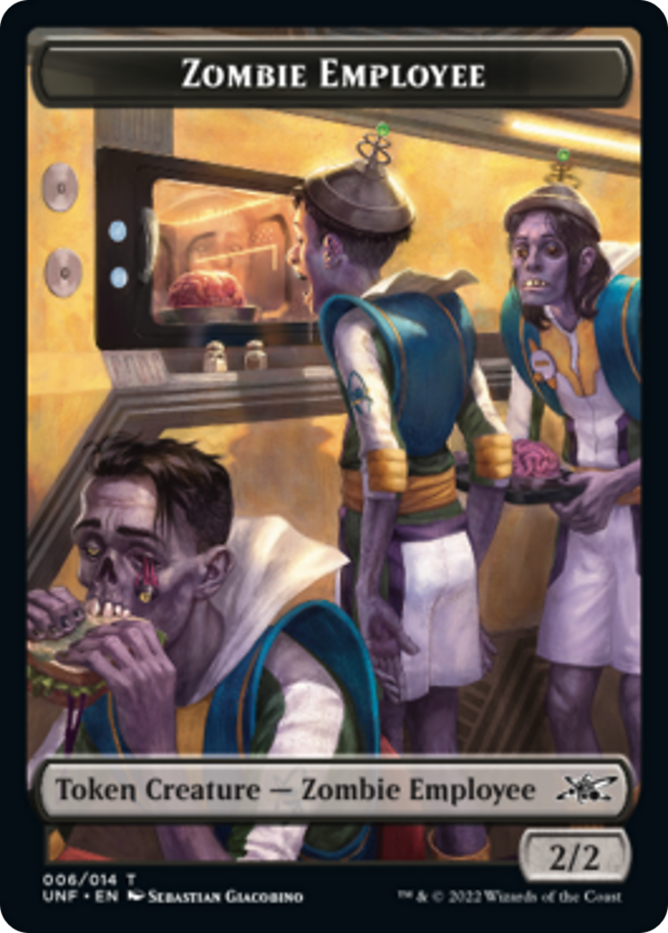 Zombie Employee // Treasure (013) Double-Sided Token [Unfinity Tokens]