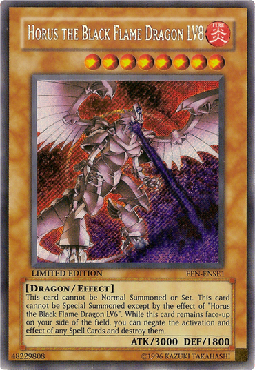 Horus The Black Flame Dragon LV8 [EEN-ENSE1] Secret Rare