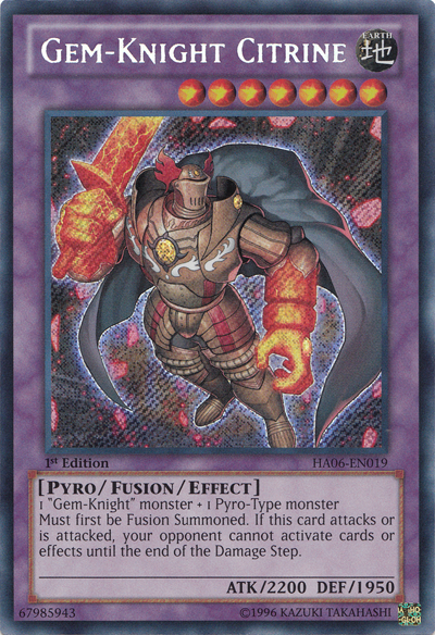 Gem-Knight Citrine [HA06-EN019] Secret Rare