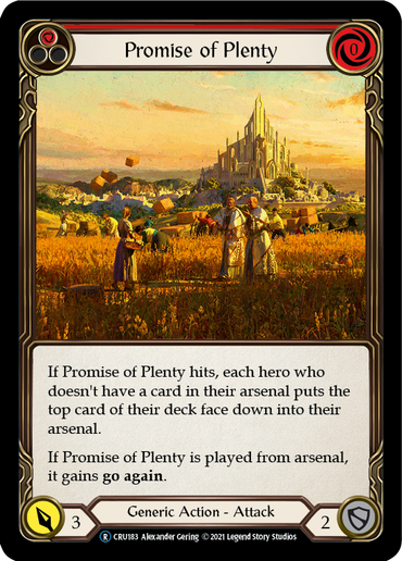 Promise of Plenty (Red) [U-CRU183] (Crucible of War Unlimited)  Unlimited Rainbow Foil