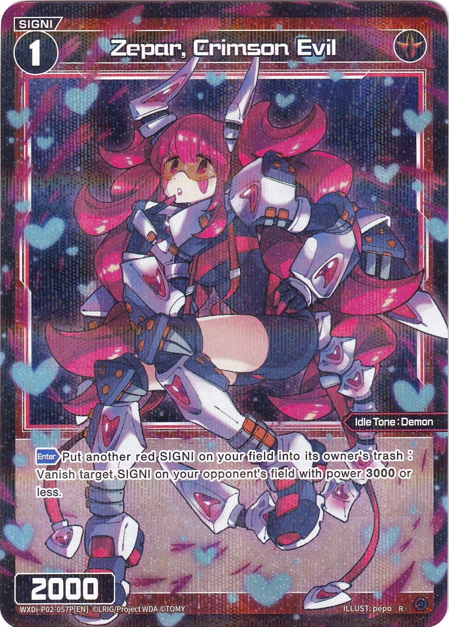 Zepar, Crimson Evil (Parallel Foil) (WXDi-P02-057P) [Changing Diva]