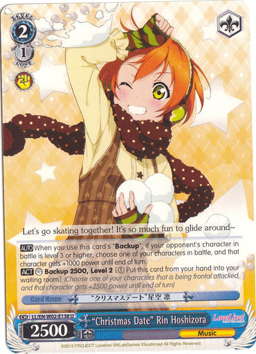 "Christmas Date" Rin Hoshizora (LL/EN-W02-E138 U) [Love Live! DX Vol.2]