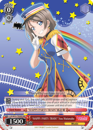 "HAPPY PARTY TRAIN" You Watanabe (LSS/W53-TE09R RRR) [Love Live! Sunshine!! Extra Booster]