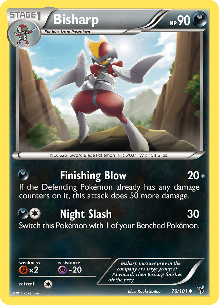 bisharp pokemon cards Bisharp (76/101) [Black & White: Noble Victories]