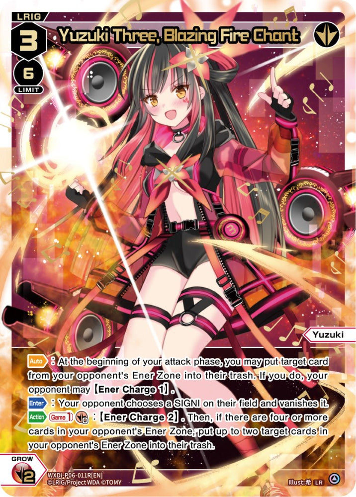 Yuzuki Three, Blazing Fire Chant (WXDi-P06-011R[EN]) [Welcome Back Diva: selector]