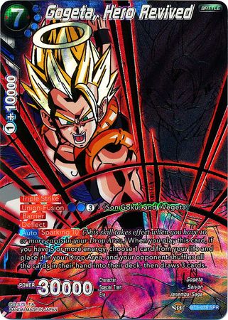 dragon ball super card game miraculous revival Gogeta, Hero Revived (SPR) (BT5-038) [Miraculous Revival]