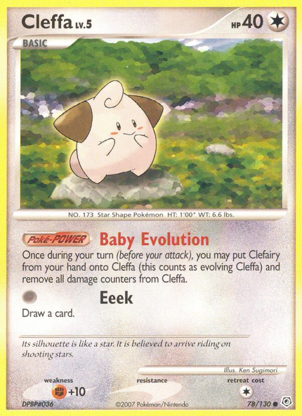 full art cleffa pokemon card (202/197) Fairy Ability Excitable Draw Once during your turn (before your attack) Cleffa (78/130) [Diamond & Pearl: